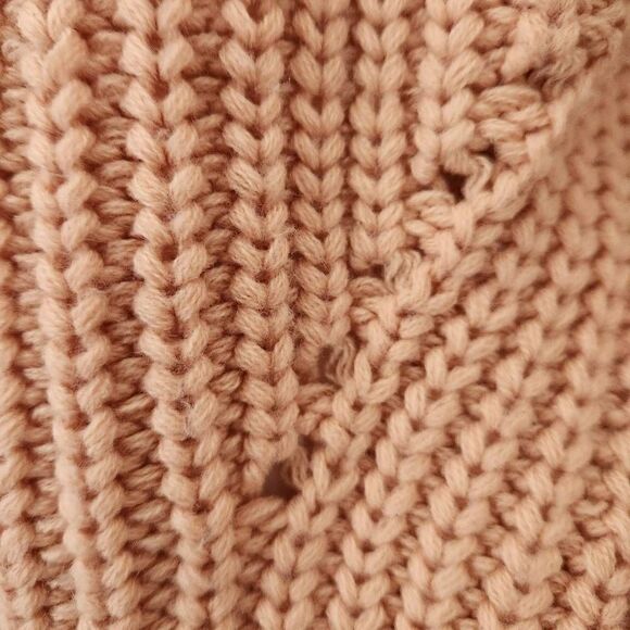 Forever 21 women's medium pink blush oversized knit cowl neck sweater chunky - Picture 5 of 8